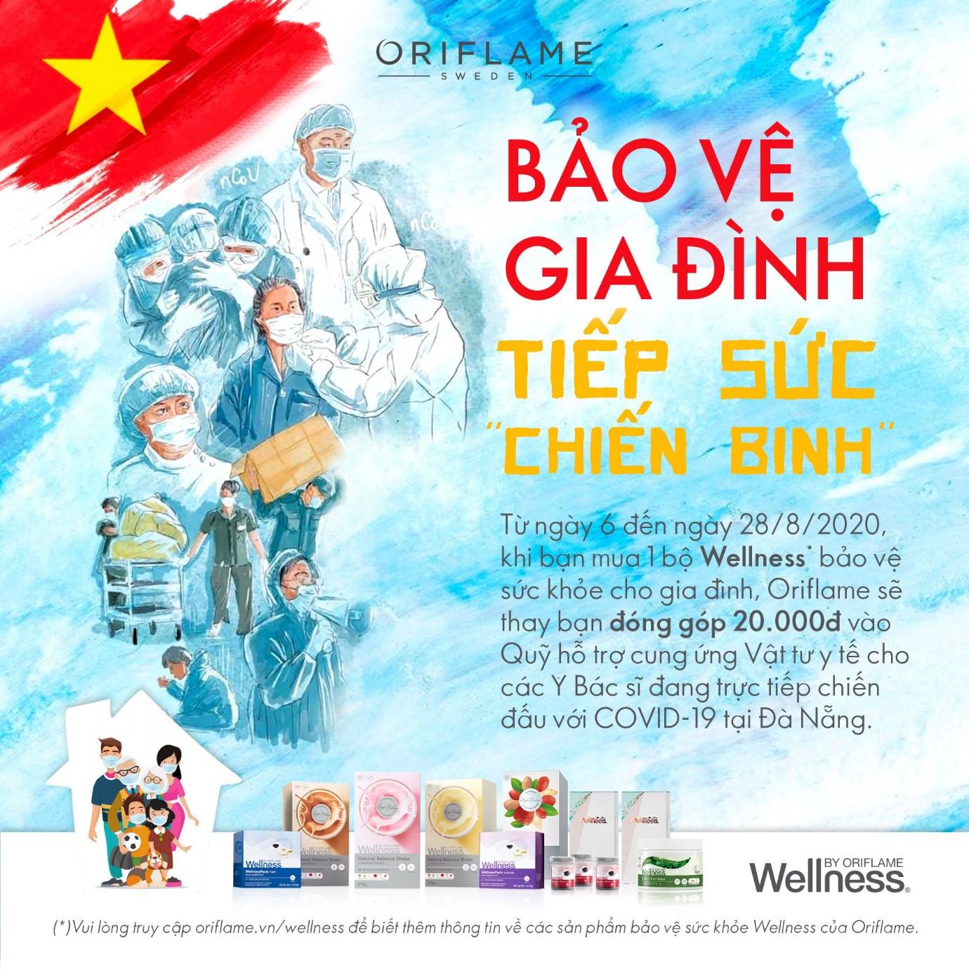 Poster của chương trình BẢO VỆ GIA ĐÌNH – TIẾP SỨC CHIẾN BINH diễn ra trong tháng 8/2020